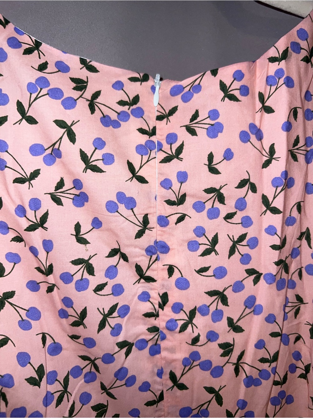 NWT Tulip B Cherry Print Midi Dress L Pink Sleeveless Pockets Retro Pinup Cute - Picture 7 of 9